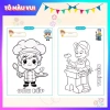 Tập Tranh Tô Màu Nghề Nghiệp 20 Mẫu Sáng Tạo - Khám Phá Ước Mơ Tương Lai cho Bé, Giá 39.200đ 7
