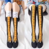 Tất 3D Gà In Hình Hoạt Hình Cosplay Đùi Cao, Ngón Chân Mỏng, Cotton Thời Trang - Giá 31.109₫