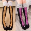 Tất 3D Gà In Hình Hoạt Hình Cosplay Đùi Cao, Ngón Chân Mỏng, Cotton Thời Trang - Giá 31.109₫ 3