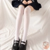 Tất bắp chân trơn Đen Trắng Lolita Học sinh Nhật Bản, ống dài qua đầu gối, 13.900đ 9