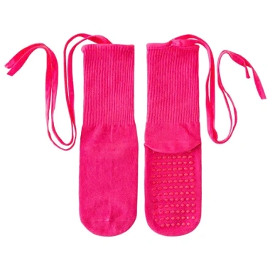 Tất cao cổ buộc dây vớ yoga nữ - cotton thoáng khí, chống trượt, co giãn, 65.000 VND