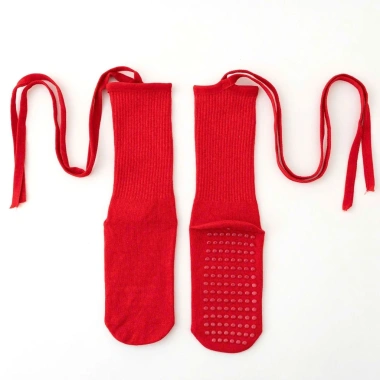 Tất cao cổ buộc dây vớ yoga nữ - cotton thoáng khí, chống trượt, co giãn, 65.000 VND