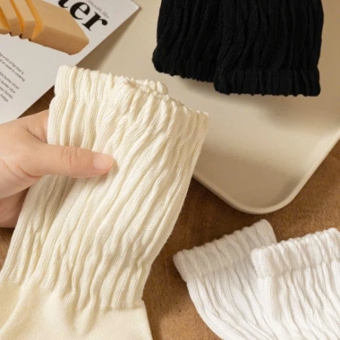 Tất Cao Cổ Nữ Cotton Nhún Mềm Mịn TA40 Giá 15.000 Độ bám cao, Thoải mái suốt ngày 8