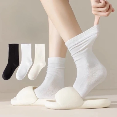 Tất Cao Cổ Nữ Vintage Hàn Quốc Cotton Màu T08 - Đẹp, êm mềm, Giá chỉ 6.999đ
