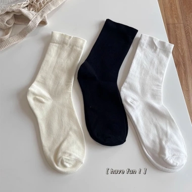 Tất Cao Cổ Nữ Vintage Hàn Quốc Cotton Màu T08 - Đẹp, êm mềm, Giá chỉ 6.999đ