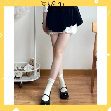Tất cao cổ trắng tiểu thư nữ, cổ phối viền bèo siêu hot - Giá chỉ 15.000đ 5 Tất cao cổ trắng tiểu thư nữ, cổ phối viền bèo siêu hot - Giá chỉ 15.000đ 5