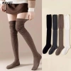 Tất cao Mahes cotton nguyên chất tới đầu gối, giữ ấm thời trang mùa thu đông