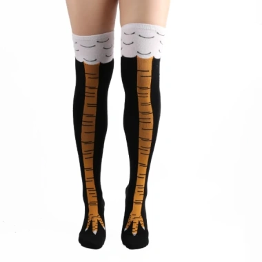 Tất chân gà 60cm Over-the-Knee cực dài, phong cách Viral TK cho CrossFit & Gym - Đen & Cam, giảm giá 48.298₫
