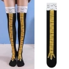 Tất chân gà 60cm Over-the-Knee cực dài, phong cách Viral TK cho CrossFit & Gym - Đen & Cam, giảm giá 48.298₫ 5