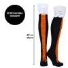 Tất chân gà 60cm Over-the-Knee cực dài, phong cách Viral TK cho CrossFit & Gym - Đen & Cam, giảm giá 48.298₫ 9