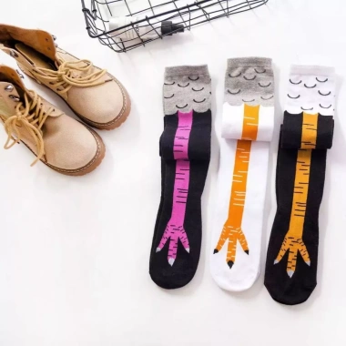 Tất chân gà hài hước dài tới đầu gối, nam nữ thoải mái đi - Giảm giá 33.478 VND