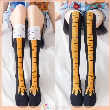 Tất chân nữ hình chân gà dài tới đầu gối 3D ngộ nghĩnh bông cotton mềm mại - Giá 45.252đ