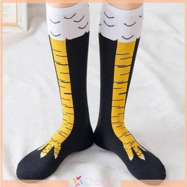 Tất chân nữ hình chân gà dài tới đầu gối 3D ngộ nghĩnh bông cotton mềm mại - Giá 45.252đ