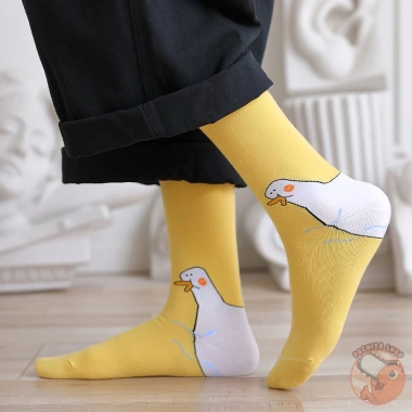 Tất cổ cao họa tiết ngỗng cute màu vàng trắng phong cách Hàn Quốc, chỉ 22.900₫ 2 Tất cổ cao họa tiết ngỗng cute màu vàng trắng phong cách Hàn Quốc, chỉ 22.900₫ 2