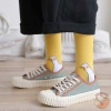 Tất cổ cao họa tiết ngỗng cute màu vàng trắng phong cách Hàn Quốc, chỉ 22.900₫ 5