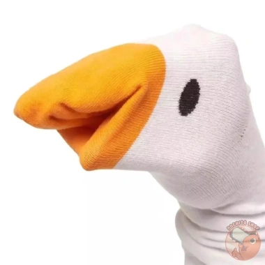 Tất cổ cao họa tiết ngỗng cute màu vàng trắng phong cách Hàn Quốc, chỉ 22.900₫