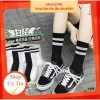 Tất Cổ Cao Nữ Hàn Quốc Trắng Trơn & Vớ Đen Kẻ Trắng TA31 - Giá 12.000 VND, bám chân chắc