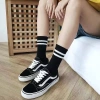 Tất Cổ Cao Nữ Hàn Quốc Trắng Trơn & Vớ Đen Kẻ Trắng TA31 - Giá 12.000 VND, bám chân chắc 3