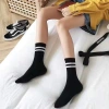 Tất Cổ Cao Nữ Hàn Quốc Trắng Trơn & Vớ Đen Kẻ Trắng TA31 - Giá 12.000 VND, bám chân chắc 4