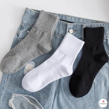 Tất Cotton Cổ Cao Trung Thấp Sọc Đôi Chống Hôi Chân - Mã TA55 Giá 6.000 VND 3