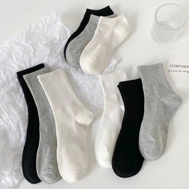 Tất Cotton Cổ Cao Trung Thấp Sọc Đôi Chống Hôi Chân - Mã TA55 Giá 6.000 VND 7