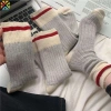 Tất cotton dày cổ điển mùa thu đông sọc tương phản cho nam nữ - Giá ưu đãi 36.583