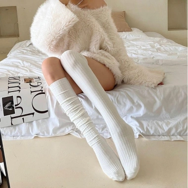 Tất dài bó sát LINGELLF cotton nguyên chất giữ ấm tới đầu gối 57.348₫ 4