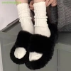 Tất dài dệt kim nữ thời trang ngọt ngào, màu trơn, thích hợp boot gothic, vòng tay xù - giảm giá tới 22% 8