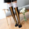 Tất dài nữ họa tiết gà hài hước 3D in cotton, chân gà siêu dễ thương trên đầu gối 7