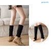 Tất Dệt Kim Dày 1 Đôi Giữ Ấm Chống Trượt Phong Cách Lolita Nhật Bản - Màu Trơn 9
