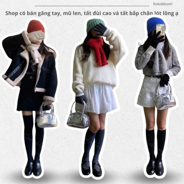 Tất đùi cao cổ lót lông dày - dài qua gối nữ Hàn Quốc Nhật Bản, giảm còn 25.000₫