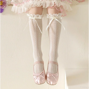 Tất Đùi Ren Bé Gái, Vớ Công Chúa Giày Lolita Siêu Xinh Giá 44k