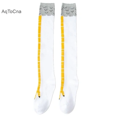 Tất Gà Chân Nữ Dài Đầu Gối Hoạt Hình Ngộ Nghĩnh Cotton 3D In Đùi Cao HGVN - 51k 8
