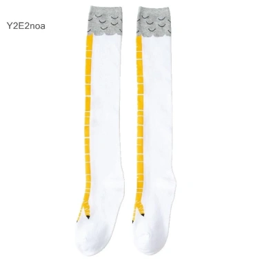 Tất Gà Chân Nữ Dài Đầu Gối Hoạt Hình Ngộ Nghĩnh Cotton 3D In Móng Vuốt HOT 8