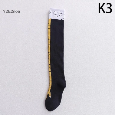 Tất Gà Chân Nữ Dài Đầu Gối Hoạt Hình Ngộ Nghĩnh Cotton 3D In Móng Vuốt HOT 9
