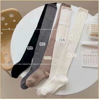 Tất gân cổ cao dài qua gối cotton 4 chiều co giãn, mềm mịn thoáng khí - chỉ 60.000₫