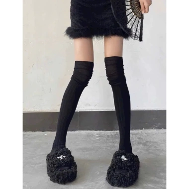 Tất gân cổ cao dài qua gối cotton 4 chiều co giãn, mềm mịn thoáng khí - chỉ 60.000₫