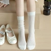 Tất Gothic Mỏng Rỗng Ra Rời Nữ Thả - Cotton Màu Trơn Thoáng Khí Giá 22.113₫ 3