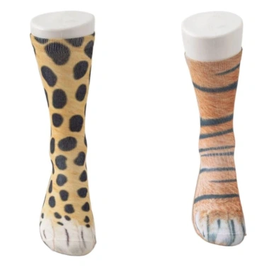Tất in hình động vật LISHUANG, da báo polyester Harajuku, tất ống giữa mới lạ, chỉ 43.632₫ 3