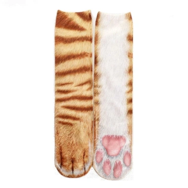 Tất in hình động vật LISHUANG, da báo polyester Harajuku, tất ống giữa mới lạ, chỉ 43.632₫ 9