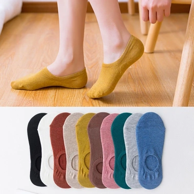 Tất lười cổ ngắn cotton thuyền nữ chống trượt - Giá ưu đãi 10.000 đồng