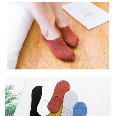 Tất lười cổ ngắn cotton thuyền nữ chống trượt - Giá ưu đãi 10.000 đồng