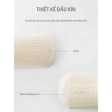 Tất lưới hè bé gái xinh xắn, dễ thương nhún bèo - 1 đôi Unibaby chỉ 30.000₫ 3