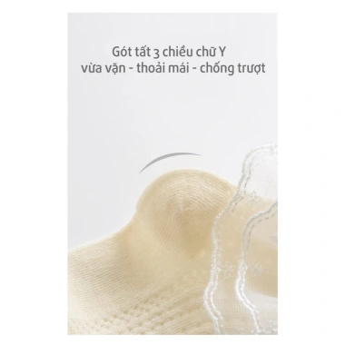 Tất lưới hè bé gái xinh xắn, dễ thương nhún bèo - 1 đôi Unibaby chỉ 30.000₫ 4