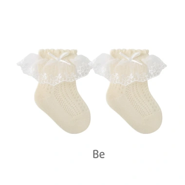 Tất lưới hè bé gái xinh xắn, dễ thương nhún bèo - 1 đôi Unibaby chỉ 30.000₫ 8
