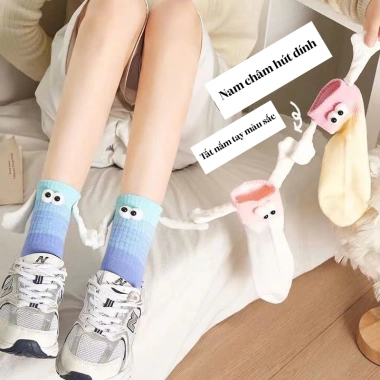Tất Mắt Lồi Nam Châm Dính 2 Tay Nhiều Màu Cực Cute - Giá ưu đãi 30.000 (giá gốc 38.100)