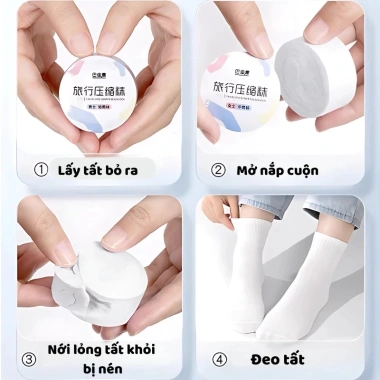 Tất nén du lịch nam nữ basic, mềm mại, thoải mái, dễ phối đồ – Giá ưu đãi 100.800₫ 5