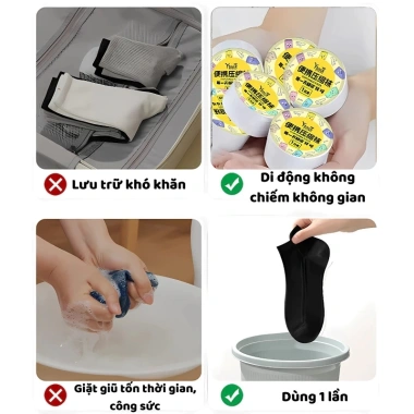 Tất nén du lịch nam nữ basic, mềm mại, thoải mái, dễ phối đồ – Giá ưu đãi 100.800₫ 6