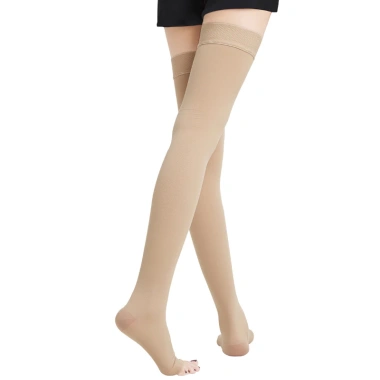 Tất nén ngón hở Unisex Nylon thể thao tới đầu gối - Giảm đau cơ, tăng tuần hoàn máu, cỡ lớn 2