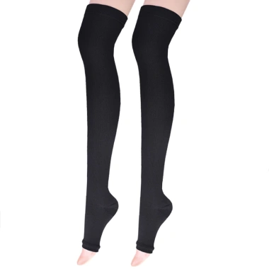 Tất nén ngón hở Unisex Nylon thể thao tới đầu gối - Giảm đau cơ, tăng tuần hoàn máu, cỡ lớn 9